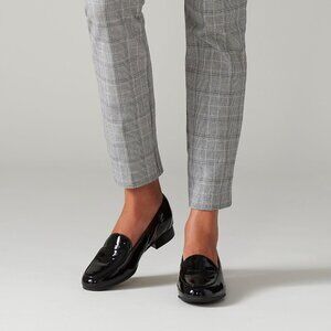 Unstructured Clarks Shoes Women's 7M Un Blush Ease Loafers Black Leather NEW